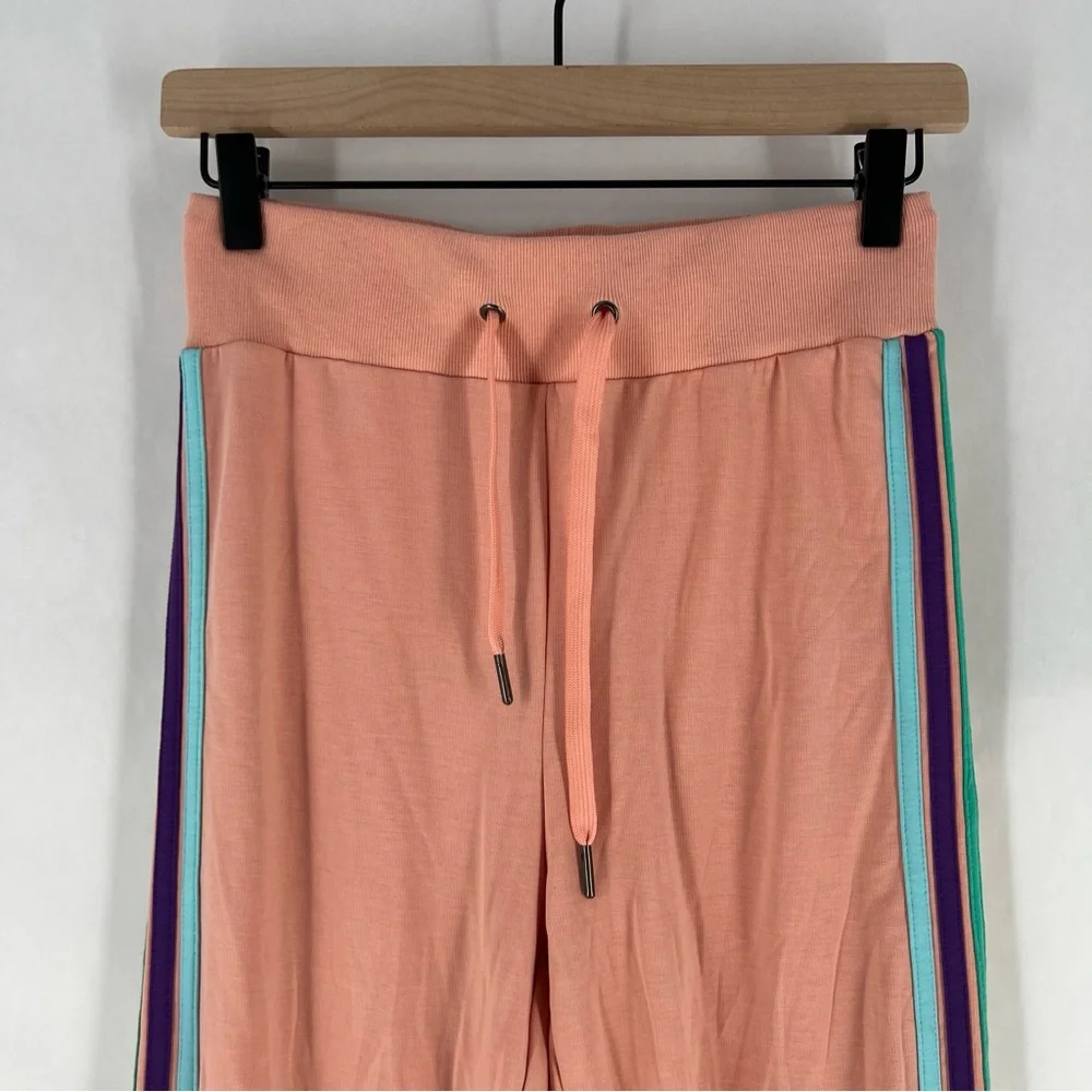 Electric Yoga Sundrop Jogger Pants Womens‎ Size S Pink Rainbow Side Stripes